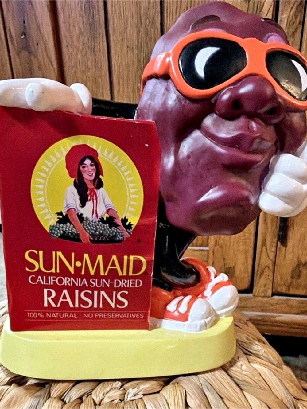 The California Raisins Sun-Maid Vintage Coin Bank Decor